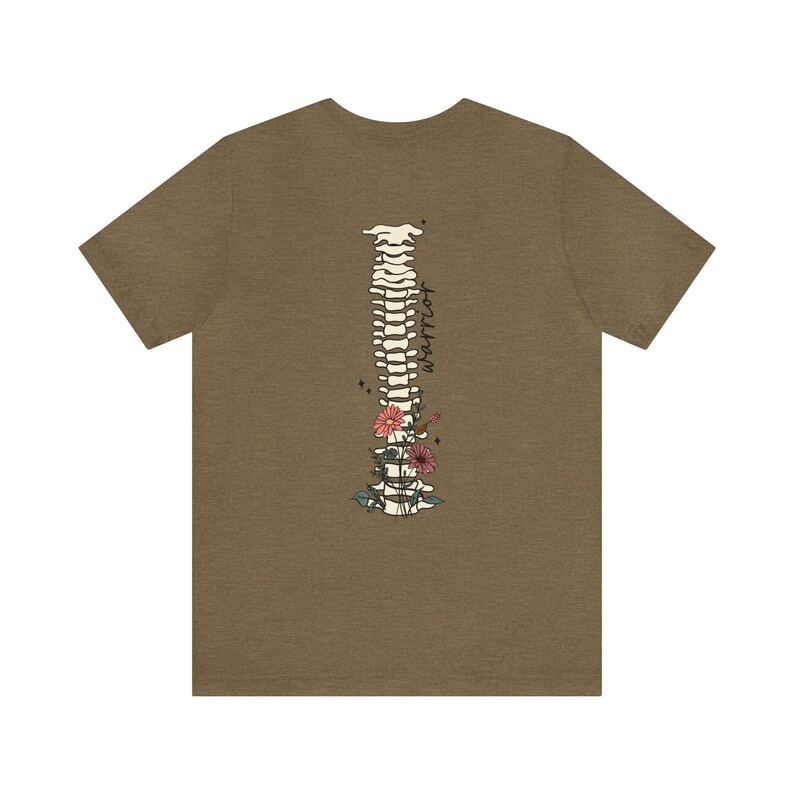 camisa floral de escoliosis de la columna vertebral, camisa floral de anatomía de la columna vertebral, camiseta de concientización sobre la escoliosis, camiseta de guerrero de la escoliosis, regalo de apoyo a la escoliosis imagen 6