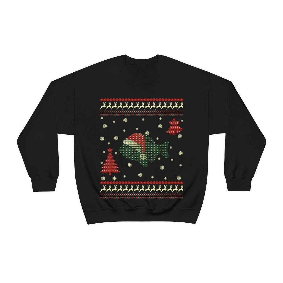 Merry fishmas long sleeve, funny ugly sweater, fishing christmas