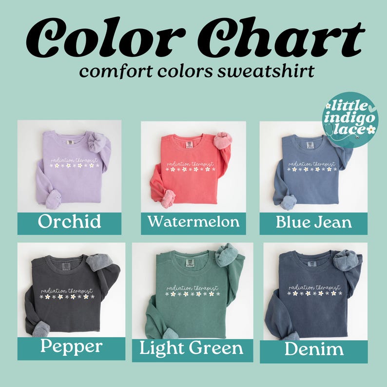 Radiation Therapist Sweatshirt Comfort Colors Radiation Therapy Sweater Gift for Radiation Therapist Grad Minimal Radiation Nurse Sweater image 4