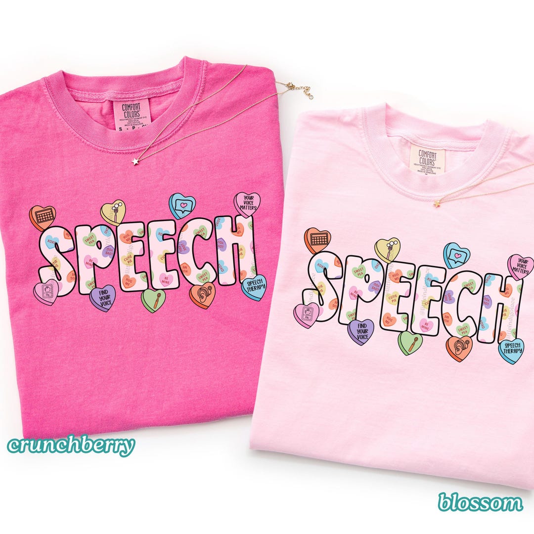 Speech Therapy Valentines Day Comfort Colors Shirt SLP V-day Work ...
