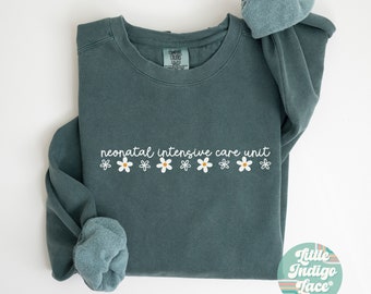 NICU RN Sweatshirt Comfort Colors Neonatal Nurse Retirement Gift Neonatal Icu Sweater Minimal Nicu Crewneck Neonatal Nurse Practitioner