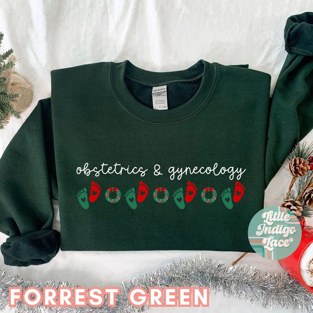 OBGYN Christmas Sweatshirt Obstetrics and Gynecology Nurse Sweater Gift ...