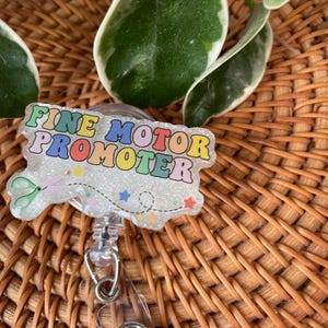 OT Badge reel, Gift for Occupational Therapist, COTA Badge Reel, Occupational Therapy, Future OT, Ota badge, Ot student, Fine Motor Promoter image 2