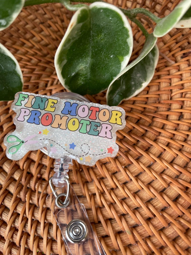 OT Badge reel, Gift for Occupational Therapist, COTA Badge Reel, Occupational Therapy, Future OT, Ota badge, Ot student, Fine Motor Promoter image 2