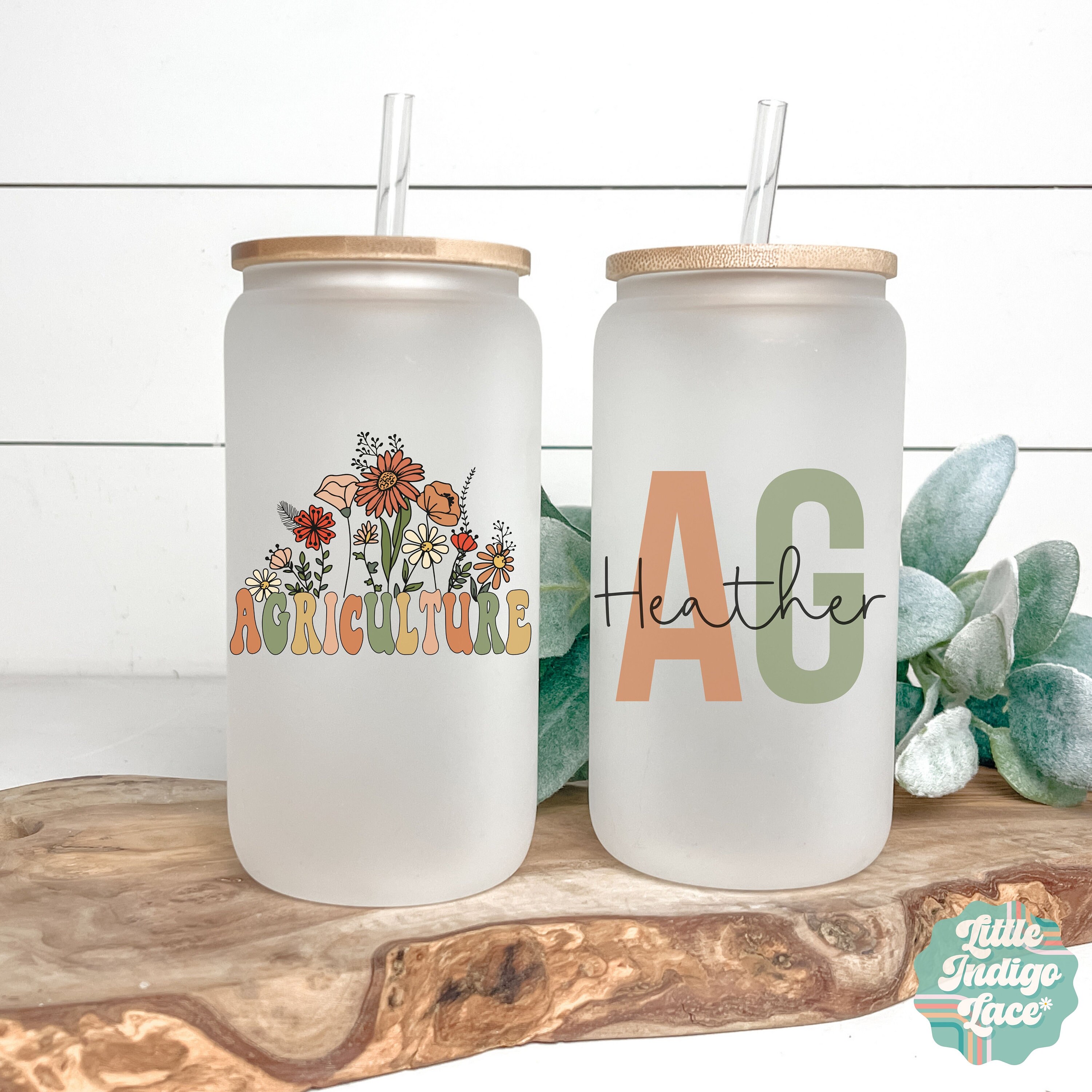 AG Teacher Tumbler Personalized Teacher Appreciation Gift Custom Agriculture Tumbler Gift for Teacher Iced Coffee Tumbler Teacher Cup