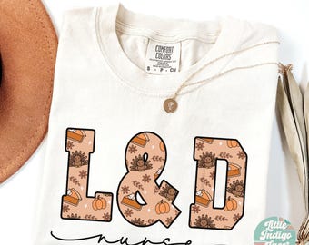 L&D Nurse Pumpkin Comfort Colors Shirt Labor and Delivery Nursing Fall Thanksgiving Tshirt LD Nurse Tee Turkey Gift for Ob Nurse