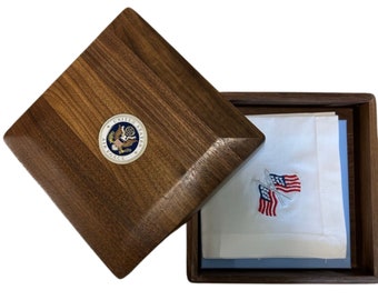 U.S. Air Force Coin Keepsake Memory Box | A Timeless Tribute for Military Milestones | Retirement | Graduation | Commissioning |Memorial