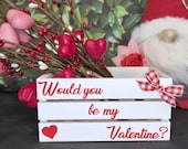 Custom Mini Wooden Crate: Valentine's Day Tiered Tray Decor (5 inch)