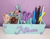 Personalized desk organizer. Kids pencil holder. Christmas gift ideas.