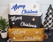 Christmas decoration box. Holiday decor. 3 sizes.