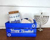 Personalized Hanukkah Mini Crate | Festival of Lights Jewish Home Decor