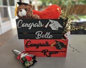 Personalized Graduation Card Box: Wooden Keepsake Crate
