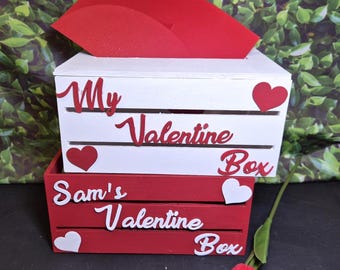 Valentines Day Box – Valentine's Basket for Treats, Cards & Décor. 9 and 12"