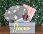 Personalized wooden box for kids. Aesthetic Room Decor for Teens.