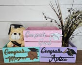 Elementary graduation card box. Preschool graduation gift. Kinder graduation party decorations. Last day of school gift.