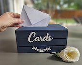 Boho Wedding Card Box – Personalized Wooden Keepsake for Gift Table & Reception decor (9")