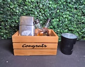 Small wooden box for boyfriend. Groomsmen proposal ideas. 5"