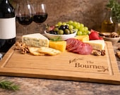 Valentine’s Bamboo Custom Cutting Board – Engraved Charcuterie Platter 18x12".