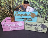 Personalized Graduation Card Box: Wooden Keepsake Gift.