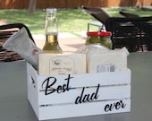 Personalized Wooden Gift basket for Men: Fathers day Small wood box
