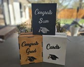 Personalized wooden Graduation Card Box.