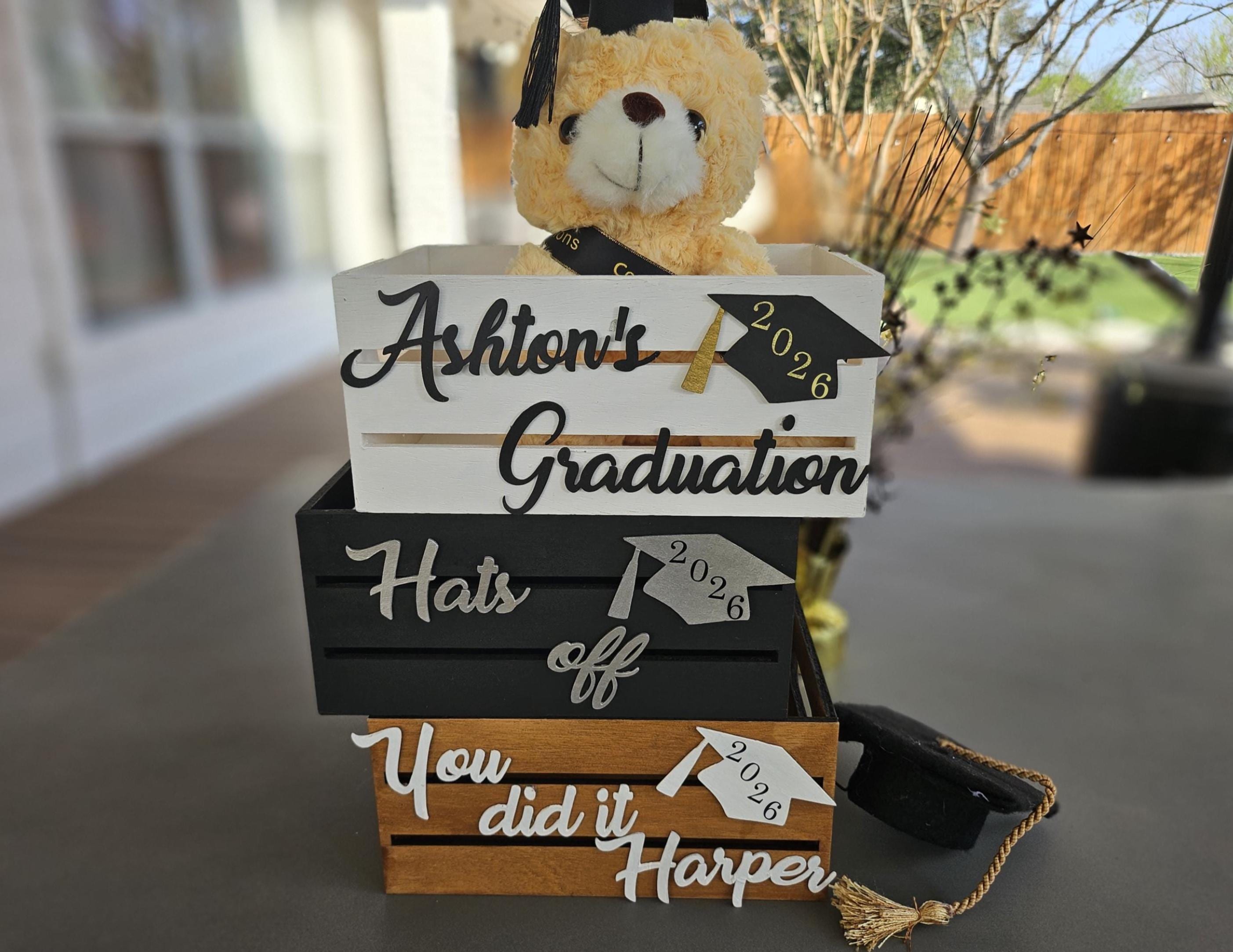 Craft and Heart - Graduation Card Box: Personalized Wooden Keepsake Gift