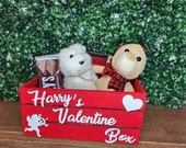 Kids valentines mailbox and gift box. Galentines day gift.