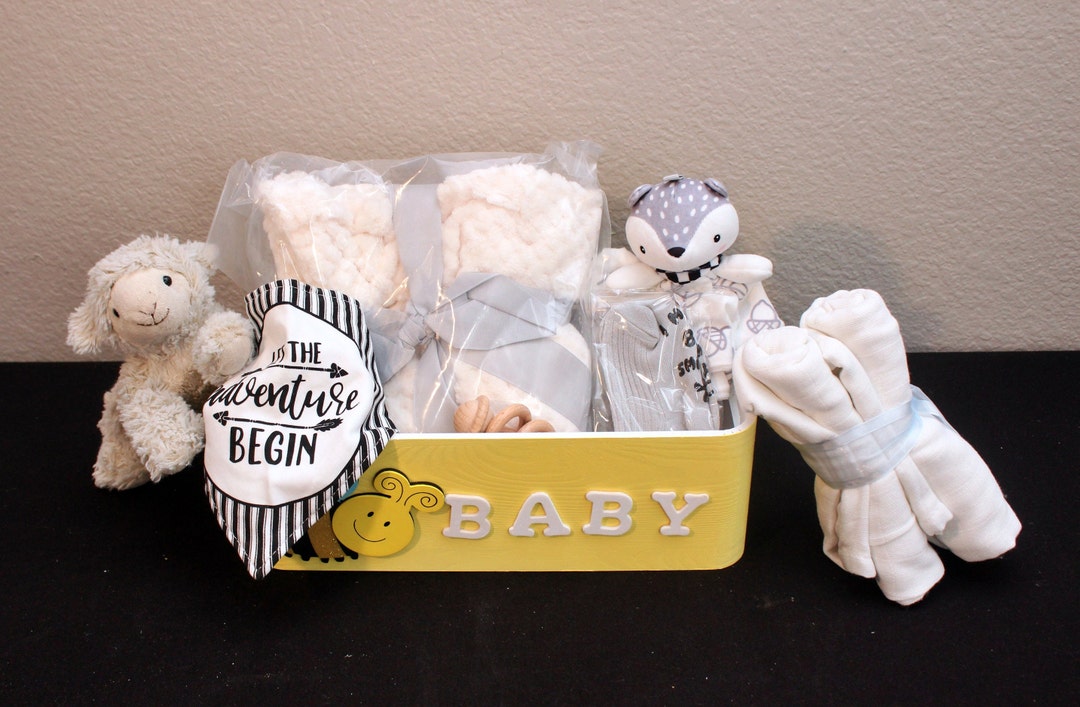 Personalized Baby Gift Basket for Nursery Decor. SMALL Etsy