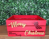 Personalized Christmas Eve box: Holiday Decor Gift crate (9")
