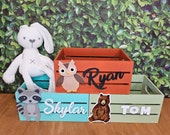 Small wooden box for desk decor. 9&quot;
