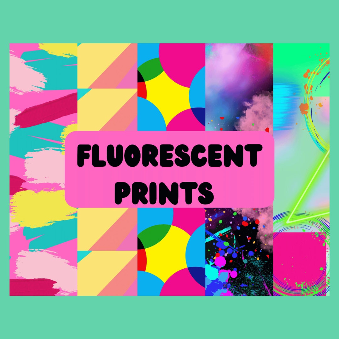 Fluorescent Abstract Backgrounds, Retro Paper, Digital Prints - Etsy