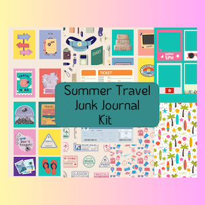 Sommer Reise Junk Journal Kit: DIY Ephemera (Digitaler Download)