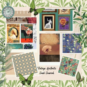 Printable Vintage Ephemera, Digital Download, Scrapbooking, Collage Sheets