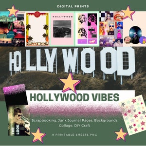 Feuilles de journal imprimables Hollywood Glamour