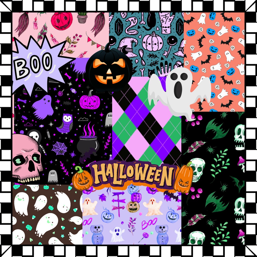 Halloween Digital Paper Printable Spooky Junk Journal Paper - Etsy UK