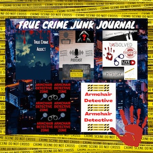 Crime Junk Journal Prints, True Crime, Digital Prints, Collage Sheets, DIY Ephemera