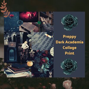 Printable Dark Academia Collage Sheet, Digital Download