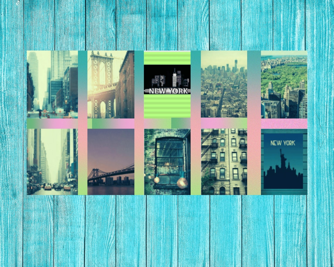 New York Wall Collage Kit the Big Apple Wall Decor New York Etsy UK
