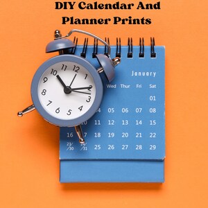 Planificador anual, calendario para armar tú mismo, descarga digital