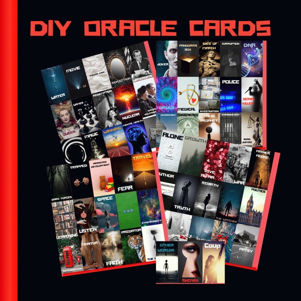 DIY True Crime And Mystery Oracle Cards, Crime Deck, Detective, Divination, Oracle Card Prints, Digital Crime Cards, Tarot, DIY Gift