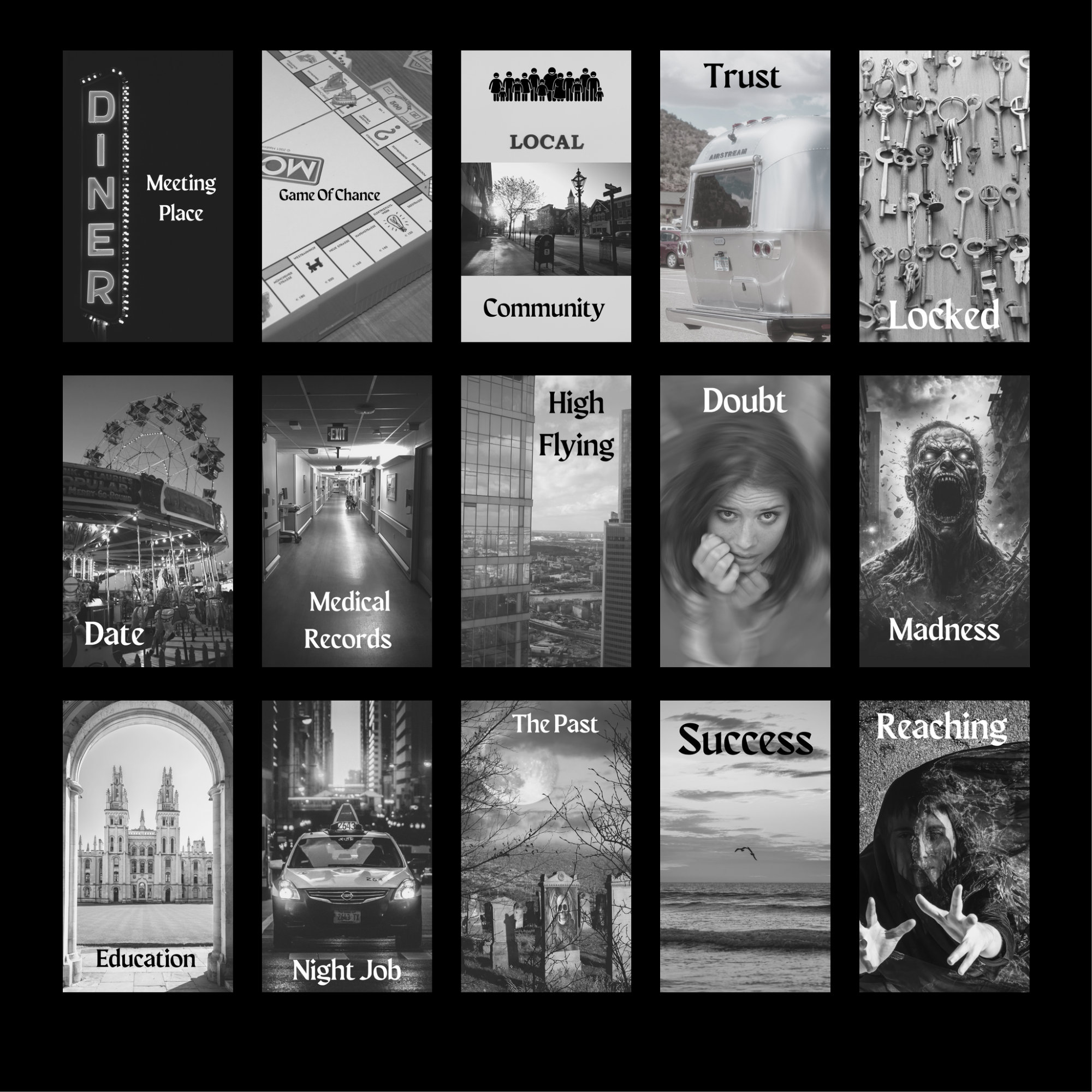 Crime Clues Oracle Deck, DIY Tarot, True Crime, Murder Mystery, Digital