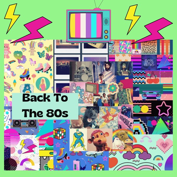 Back To The 80s Junk Journal, Digital Prints, Retro Nostalgia, DIY Ephemera, Collage Sheets