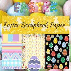 Printable Easter Paper, DIY Craft, Scrapbooking, Backgrounds, Digital Download