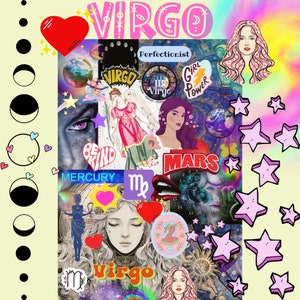 Birthday Gift, Virgo Print, Astrology, Virgo, Digital Download, DIY Craft
