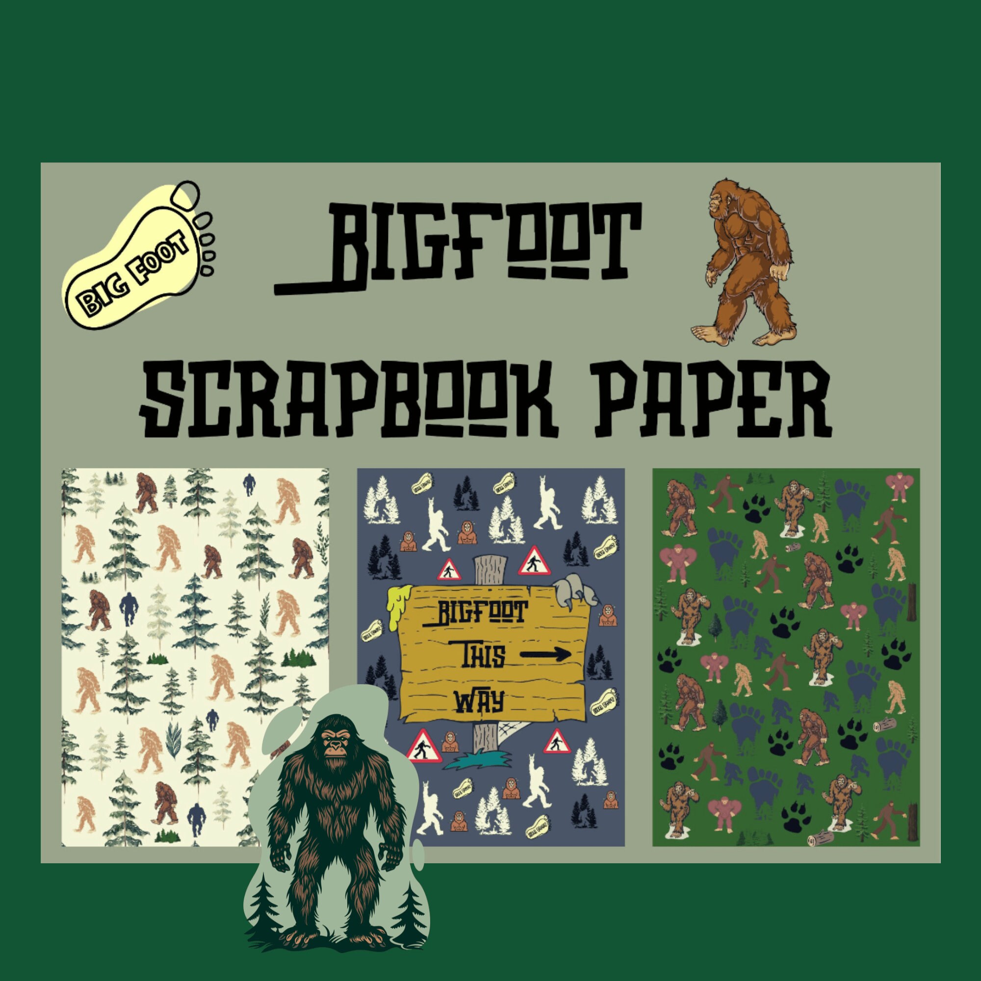 Bigfoot キャンバスアート 作品 手書き Bigfoot キャンバスアート 作品 手書き