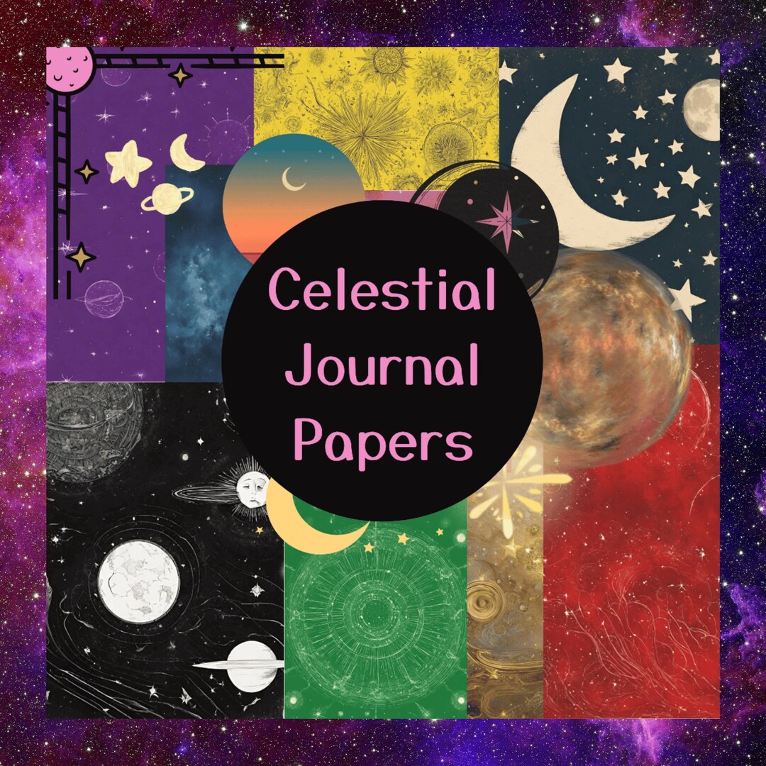 Celestial Paper Prints, Galaxy Backgrounds, Moon and Stars, Junk ...