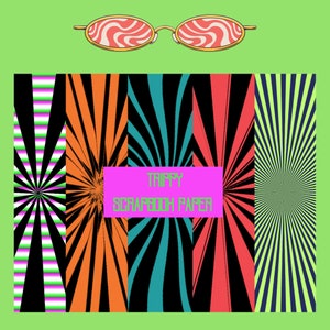 Trippy Drucke, Papier, digitaler Download, psychedelische Hintergründe