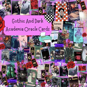 Cartes gothiques et sombres Oracle Academia, impressions numériques, divination, clarification, orientation, tarot, deck gothique Oracle, cadeau DIY