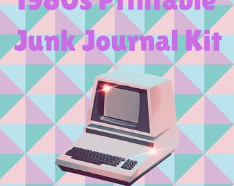 1980s Junk Journal Kit: Retro Digital Collage Sheets (Digital Download)