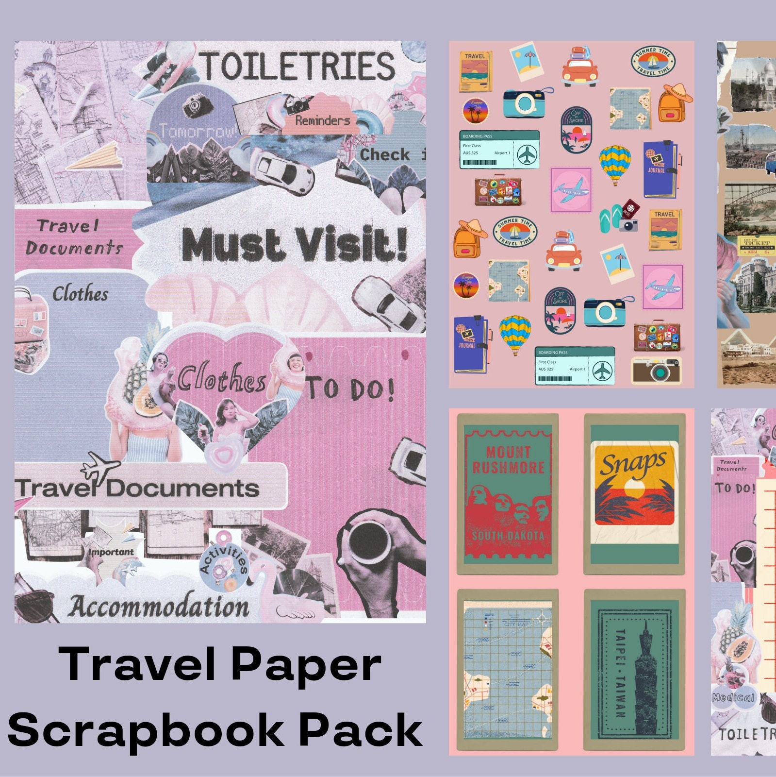 Summer Scrapbooking Kit Paradise Trip Junk Journal 